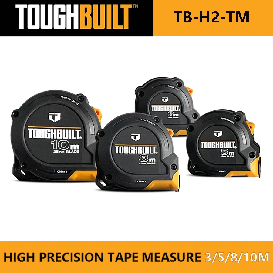 TOUGHBUILT TB-H2-TM-1013X TB-H2-TM-1015X TB-H2-TM-1018X TB-H2-TM-10110X Tape Measure High Precision Wear-resistant Steel Ruler