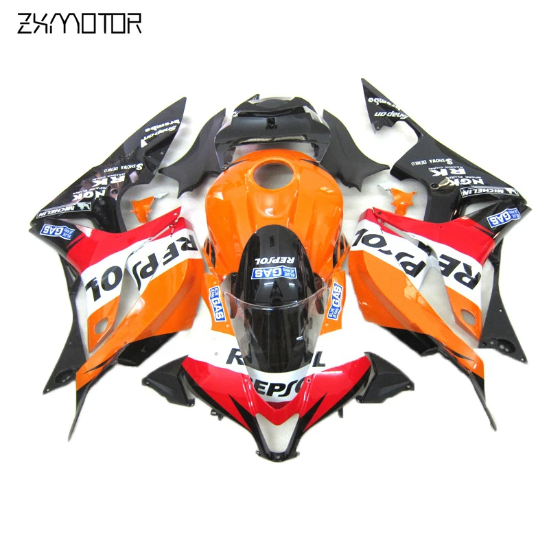 

Новые оранжево-черные комплекты обтекателей для мотоцикла Honda CBR600RR F5 2007 2008, комплект пластиковых обтекателей cbr 600 rr f5 07 08 47