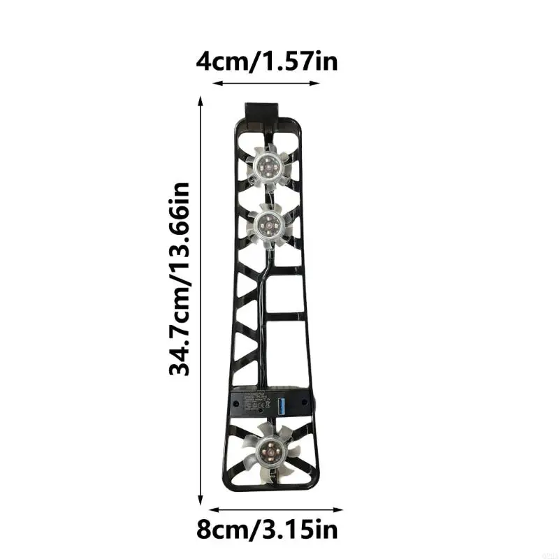 Q22A Back Mount Cooling System Cooling Fan for Disc Digital Edition 3 Speed Adjustable Console Low Noise Fan with USB Port