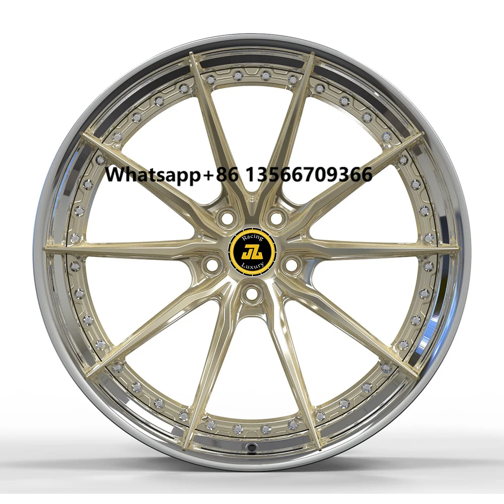 

JZ Custom 2-Piece Wheels Chrome Forged Wheels 17-24 Inch RIms 5X112 5X114.3 Aluminum Alloy for A5 A6 A8 S63 M2 M3 M4