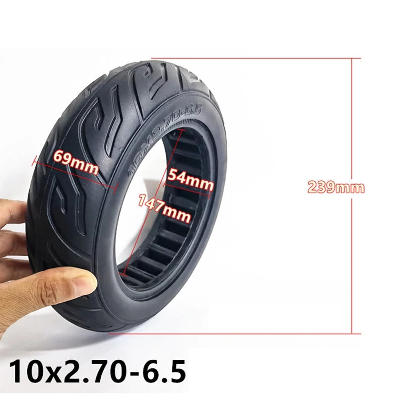 10 Inch 70/65-6.5 Solid Tire Universal Tyre Electric Scooter Rubber Replacement Parts