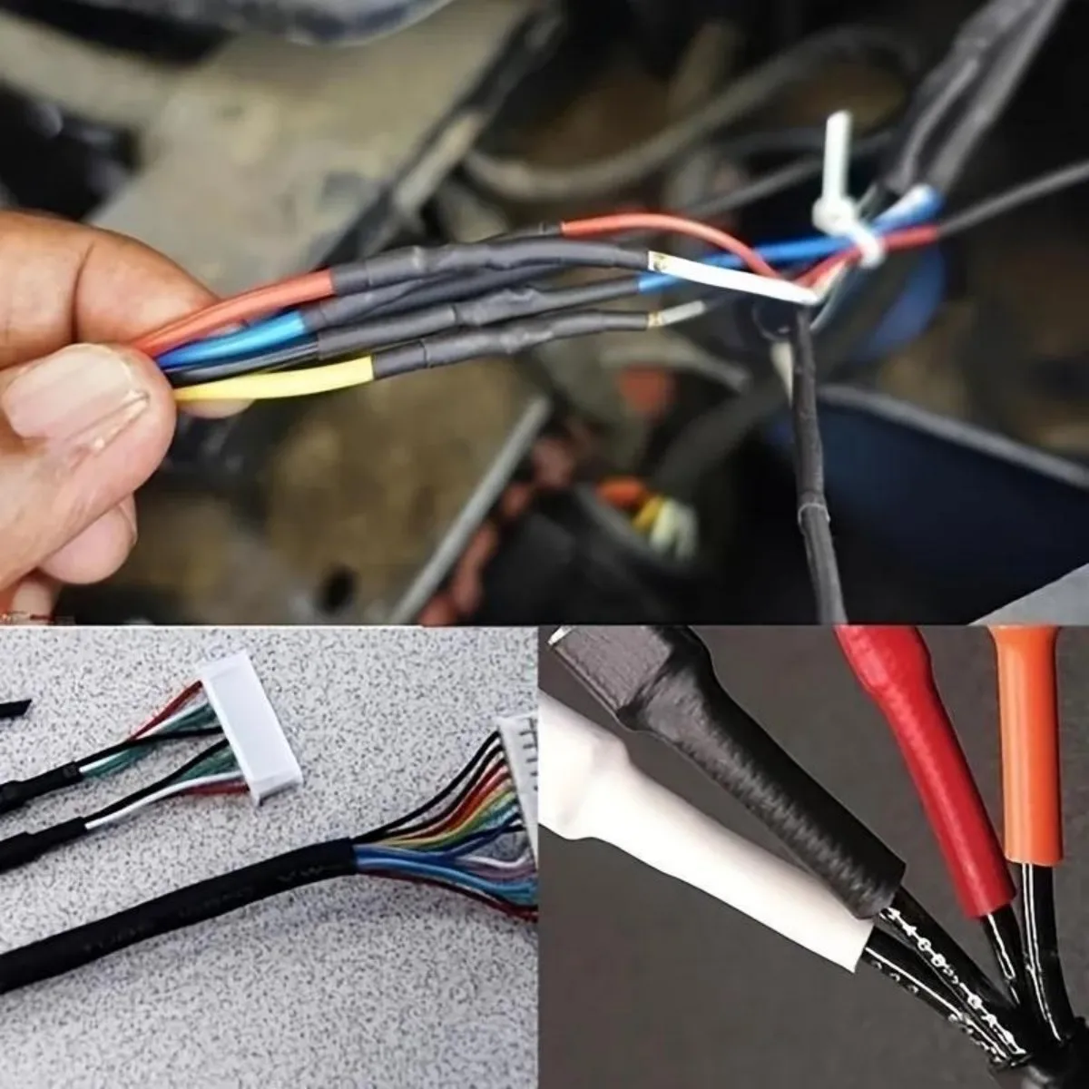 127pcs Red and Black Heat Shrink Tubing