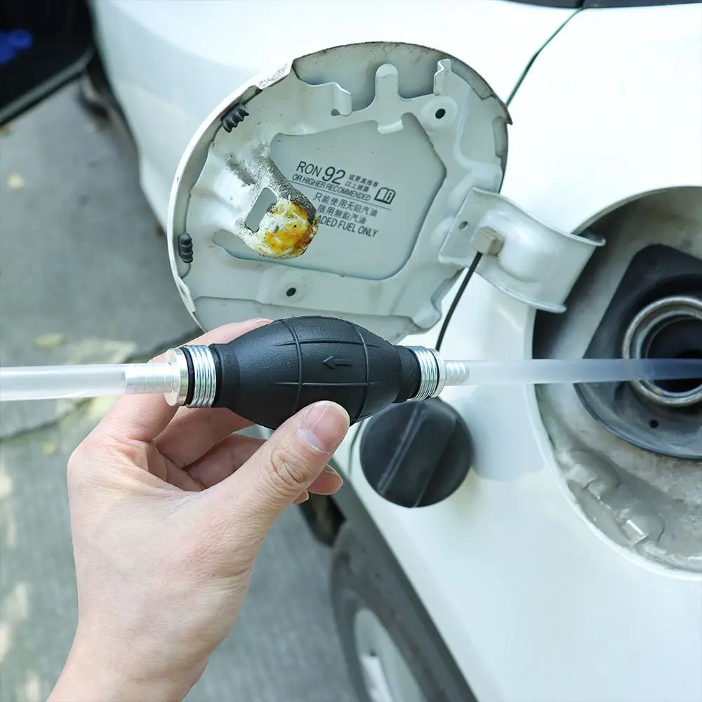 6/8/10/12mm Manual Fuel Pump Pipeline Rubber Aluminum Manual Fuel Primer Bulb Diesel Gasoline Delivery Pump Automobile Ship Tool