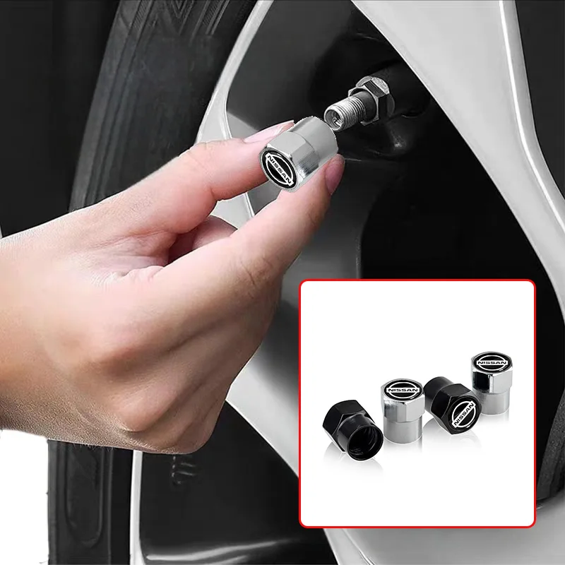 

4 шт. автомобильные колпачки клапана, пылезащитное колесо, насадка, декоративные колпачки для штока клапана шины для Nissan X-Trail Qashqai Tiida Teana Livina Roox Sentra Altima