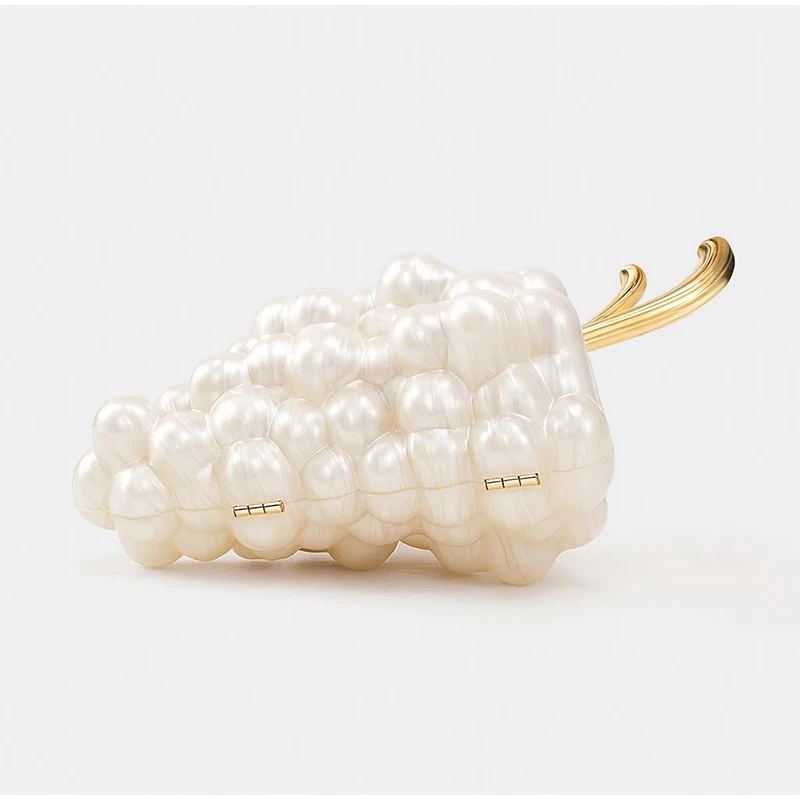 

Grape Shaped Evening Bag Luxury Clutch Purse, Unique Fruit Design Crossbody Bag For Women, Elegant Cosmetic Storage Chain Bag