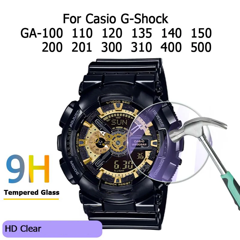 For Casio G-Shock GA-100 GA-110 GA-120 GA-140 GA-150 GA-200 GA-300 GA-400 GA-500 GA-310 135 Tempered Glass Film Screen Protector