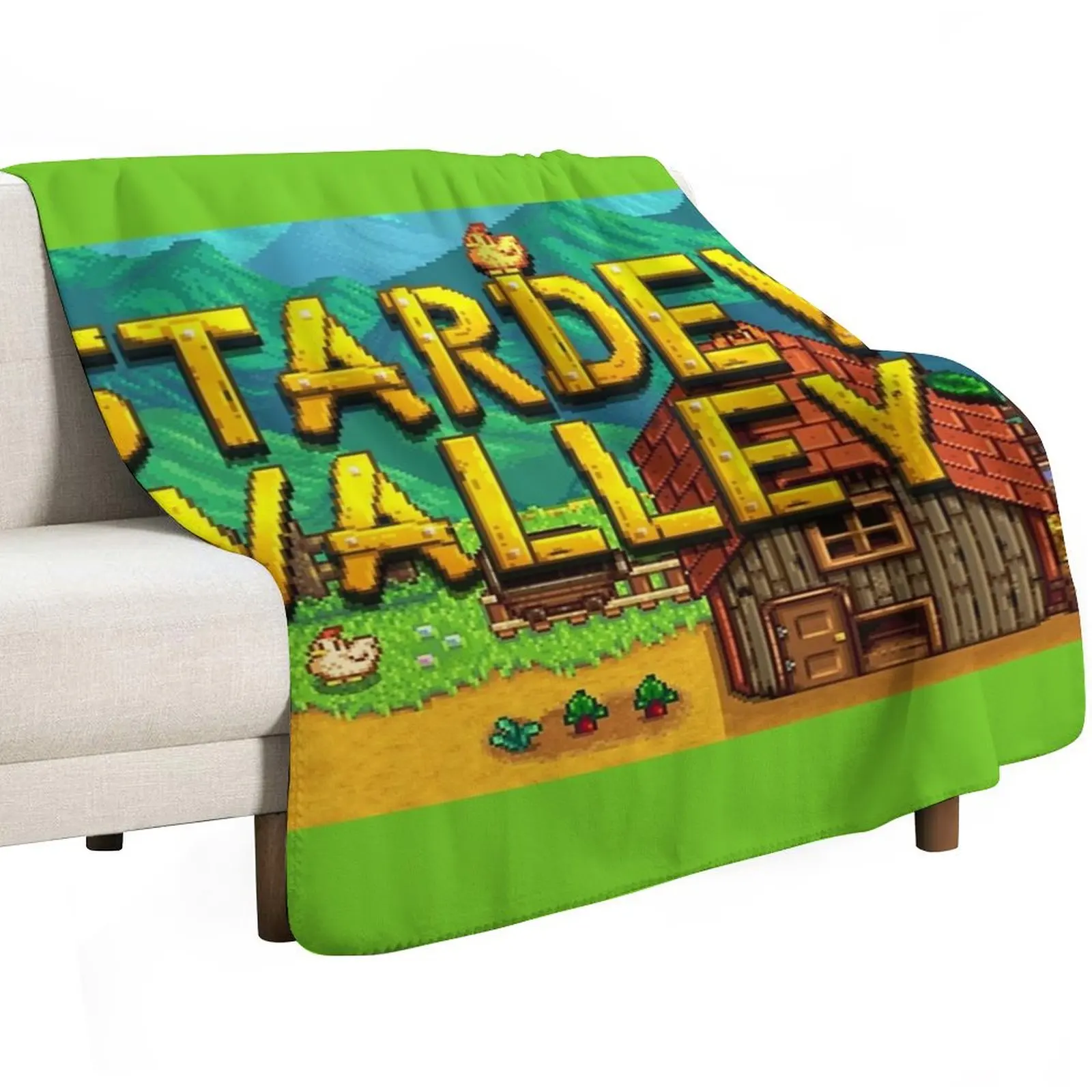 

Stardew Valley Intro Throw Blanket Furrys Thin Stuffeds Summer Blankets