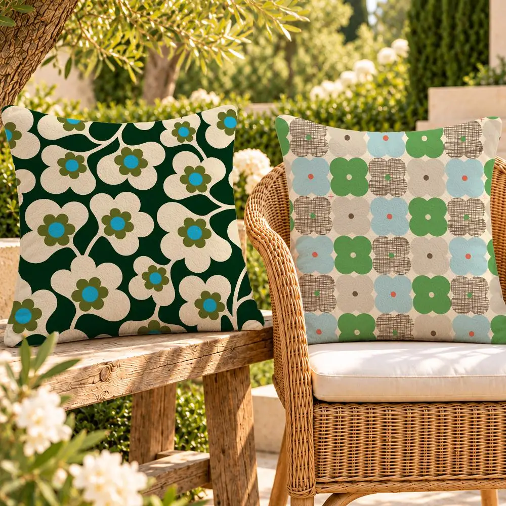 Brand Retro Prints Orla Kiely Cushion Cover Soft Plush Throw Pillow Cover Washable Sofa Bed Patio Chair Home Decor