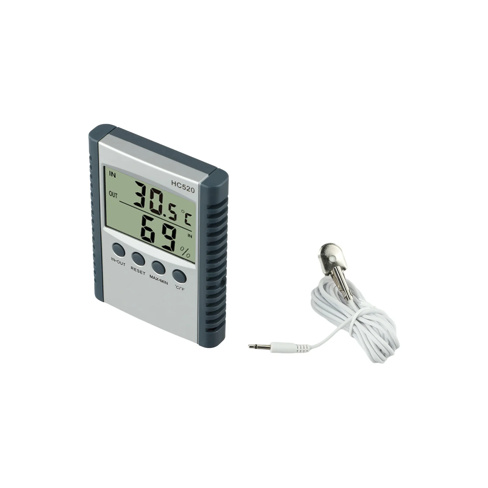Electronic Temperature Gauge Digital Hygrometer For Comfortable Environment 2-meter Probe Cable Compact Design