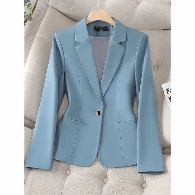 Black Suit Jacket Women Spring Autumn 2026New Casual Blazer Coat Professional Temperament Outwear Slim Short Overwear Female Top