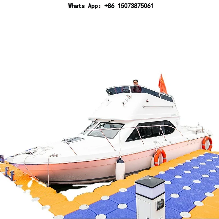 Factory Direct Luxury Fiberglass Fast Yacht Patrol Boat Passenger Ship Sea Fishing 7.8x2.95x0.6m Depth 0.6m