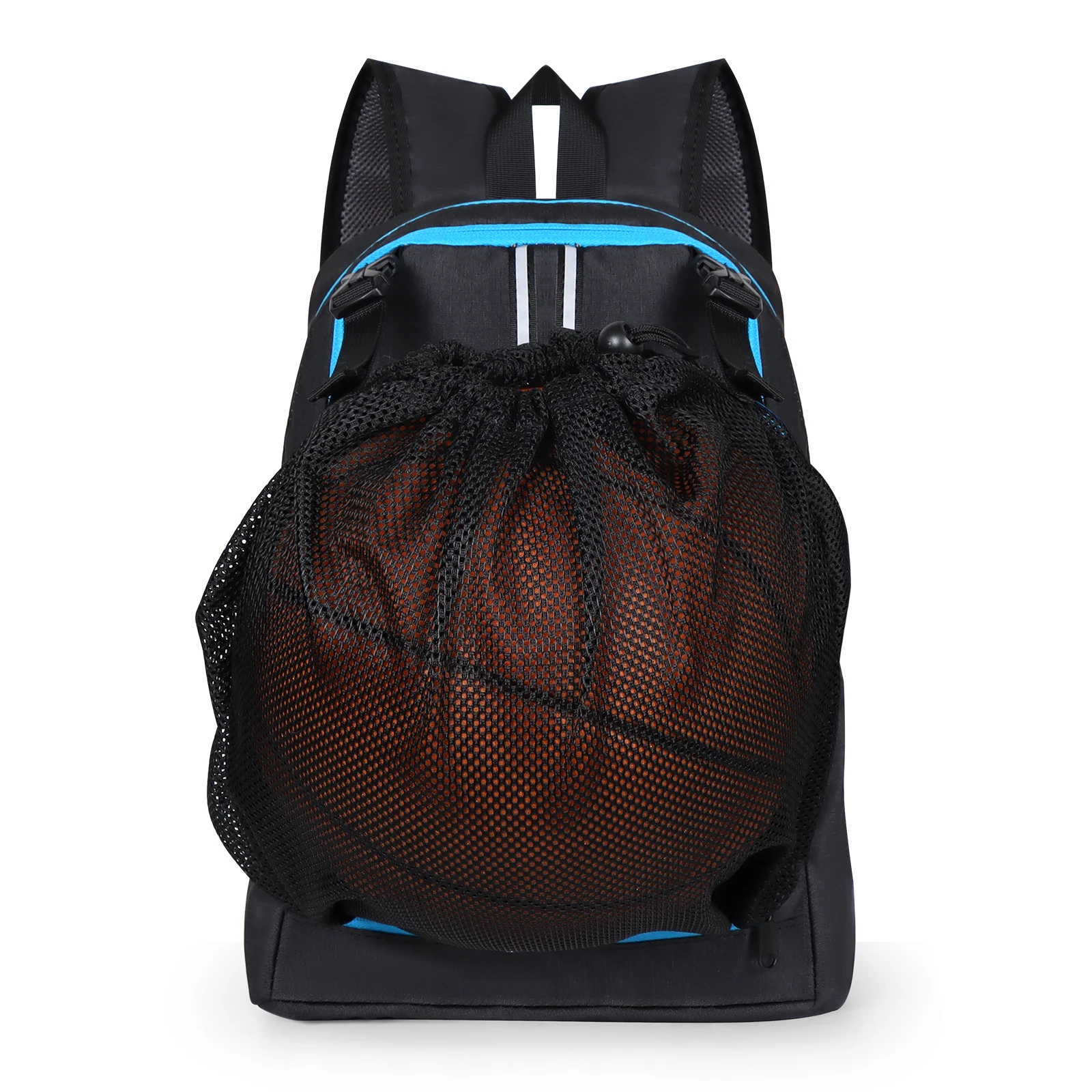 ﻿ Sports Basketballback Bag Fitness Gym Portable Basketball Mesh Large Capacity Backpack Outdoor Basketball Soccer Storage Bag