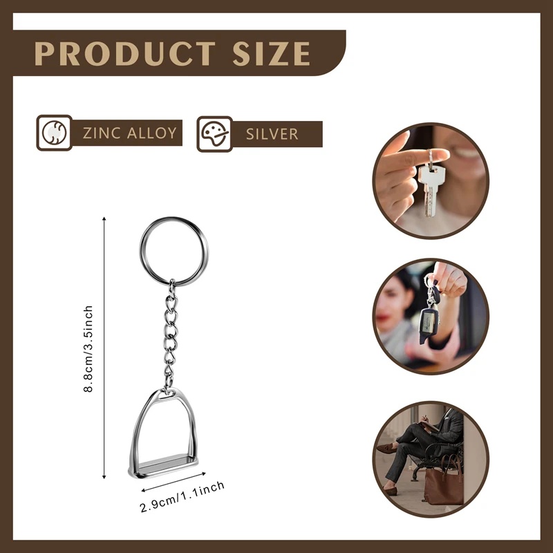 1Pcs Prosty Elegancki Design Western Stirrup Brelok do kluczy Wieszak Narzędzie Dla Mężczyzn Kobiety Torba Dekoracja Konny Konia Th