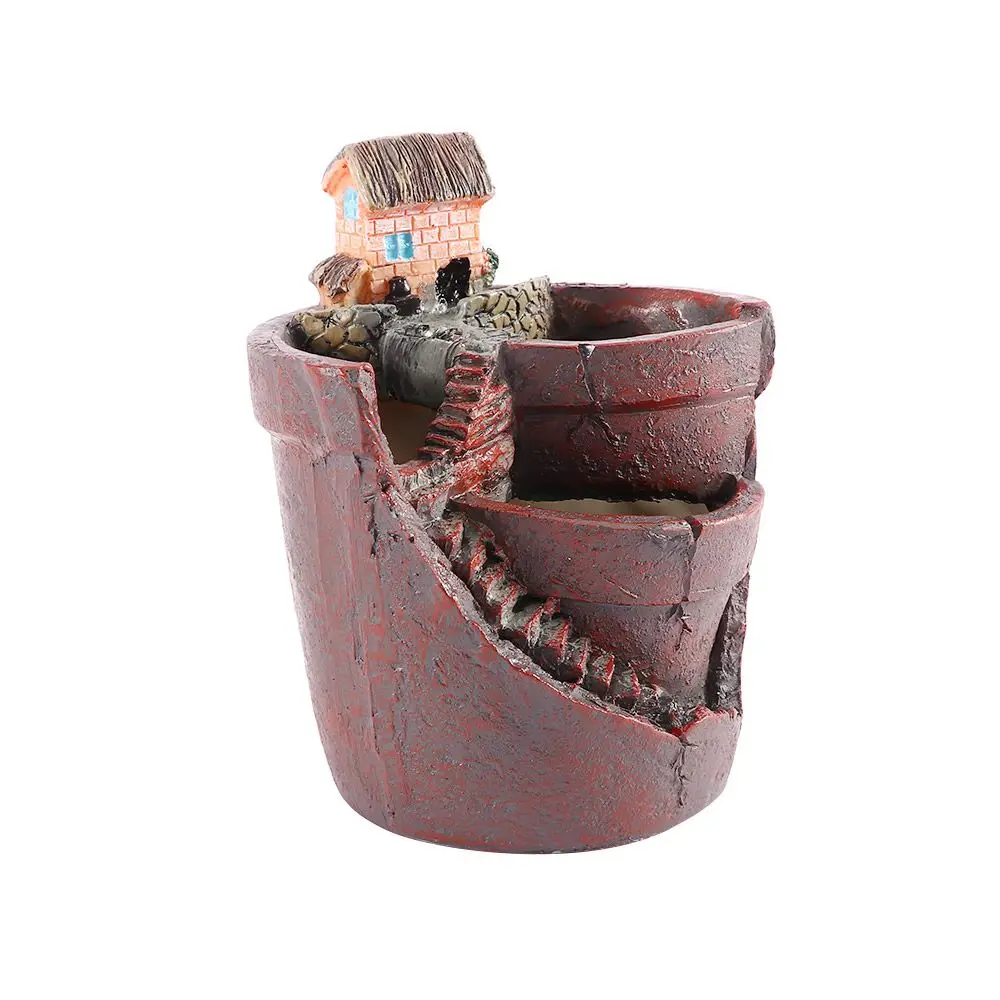 

Bathromm 9X12cm Home Decor House Flower Pots Bonsai Pot Succulent Flower Basket Planter Sky Garden