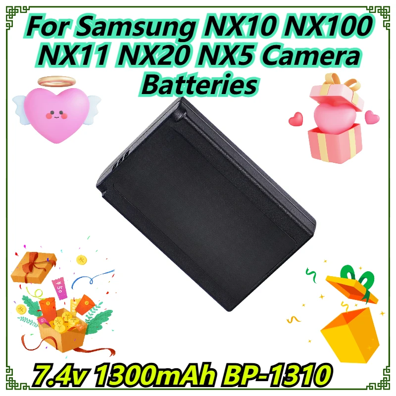 

7.4v 1300mAh BP-1310 For Samsung NX10 NX100 NX11 NX20 NX5 Camera Batteries
