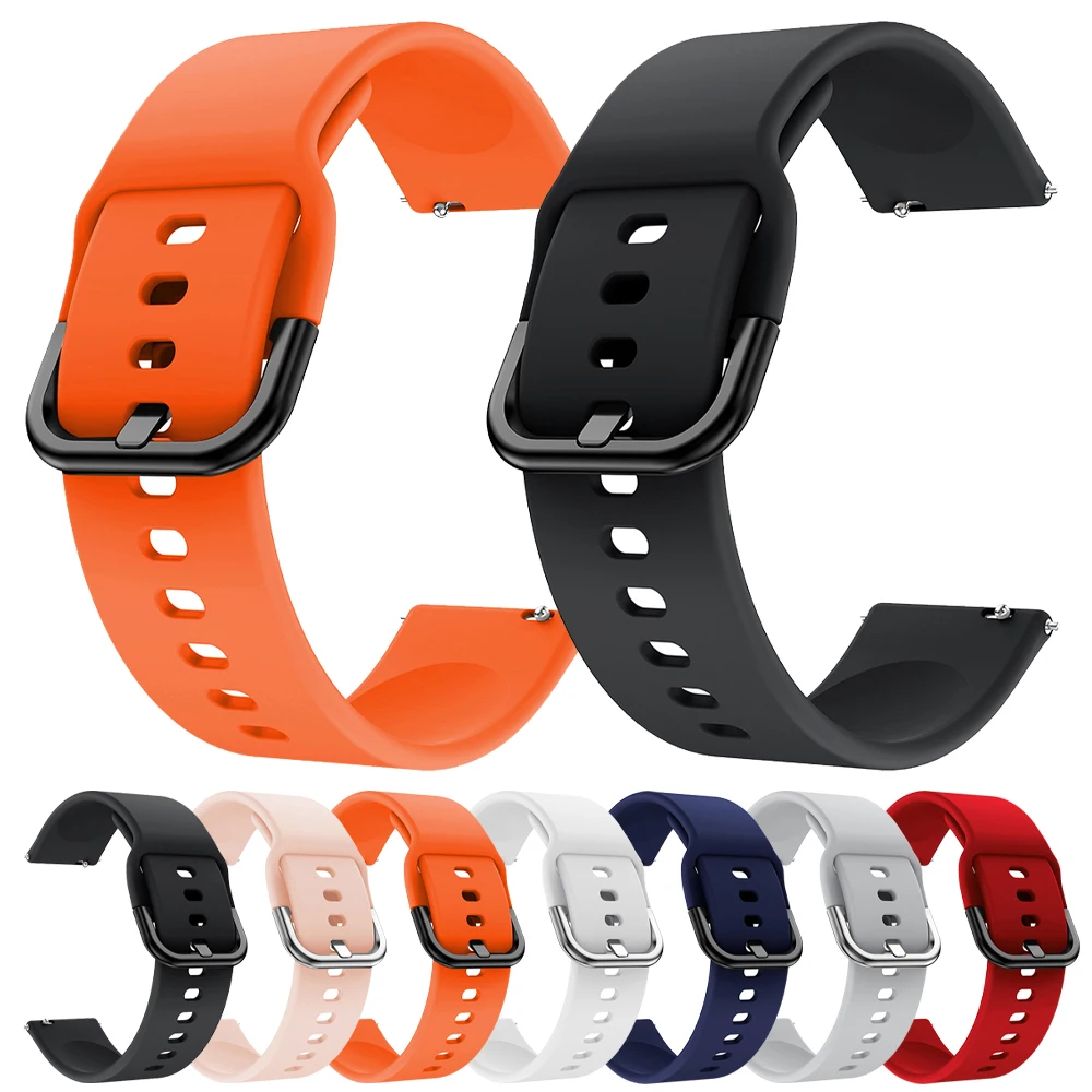 Pulseira esportiva de silicone para relógio, pulseira de 22mm 20mm para ticwatch pro 3 ultra gps/lte e3 e2 s2 pro x gtw 2021