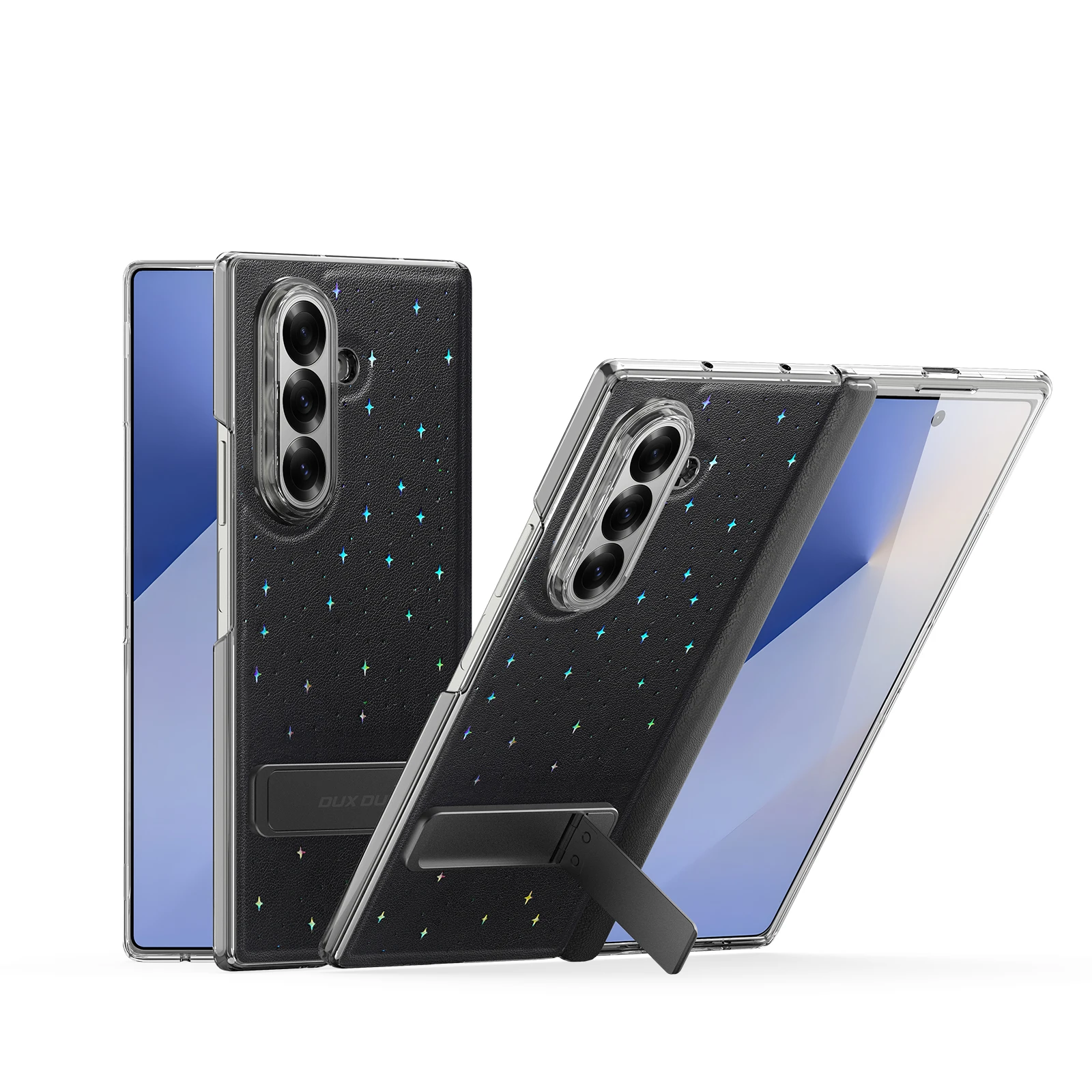 

For Samsung Galaxy Z Fold 7 Leather Phone Case Folding Stand Magnetic Hinge Protection Front Frame Tempered Film One Piece Case