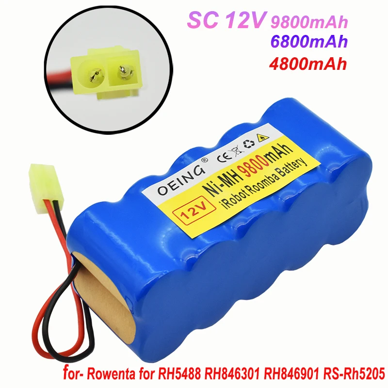 

SC 12V New Original 9800mAh 12V Battery Pack for- Rowenta for RH5488 RH846301 RH846901 RS-Rh5205 Vacuum Cleaner Sweeping Robot