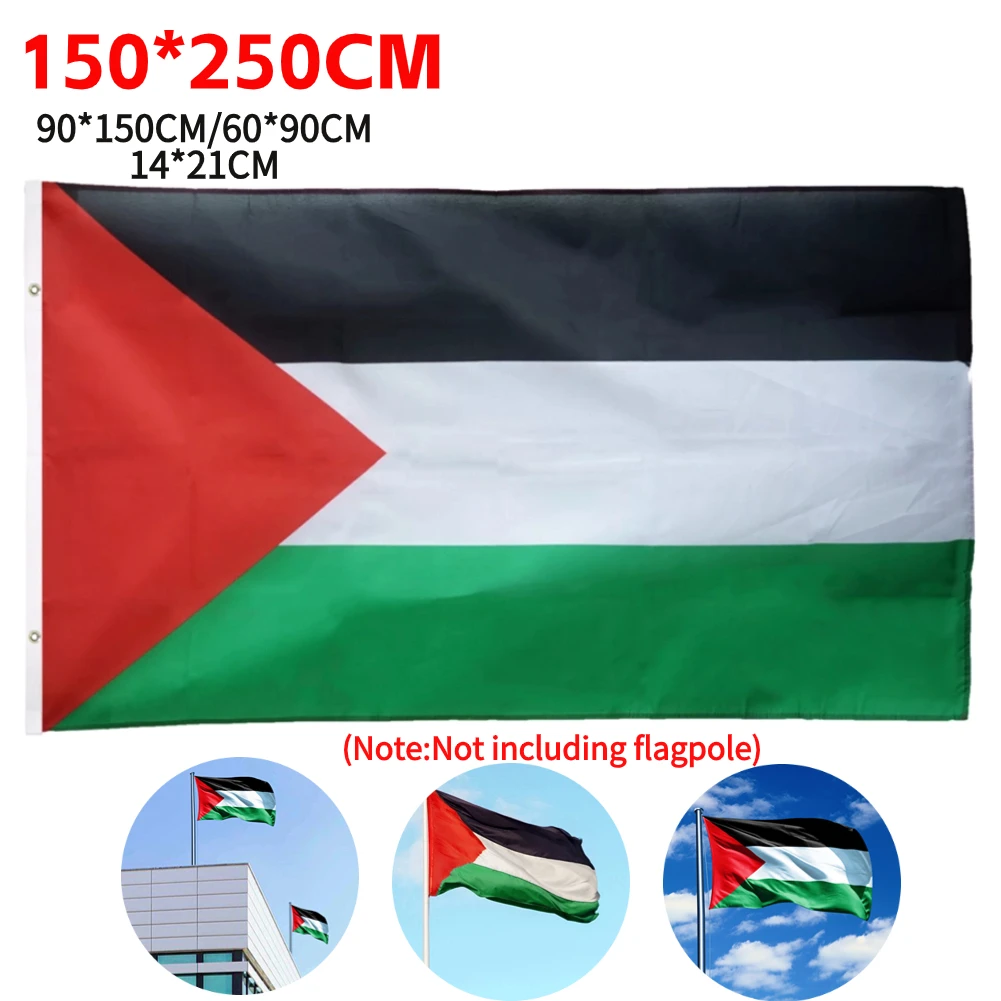 250*150/150*90/90*60/14*21cm Palestine Flag Polyester Flag Palestinian banner National Flags Conference Activity Home Decor