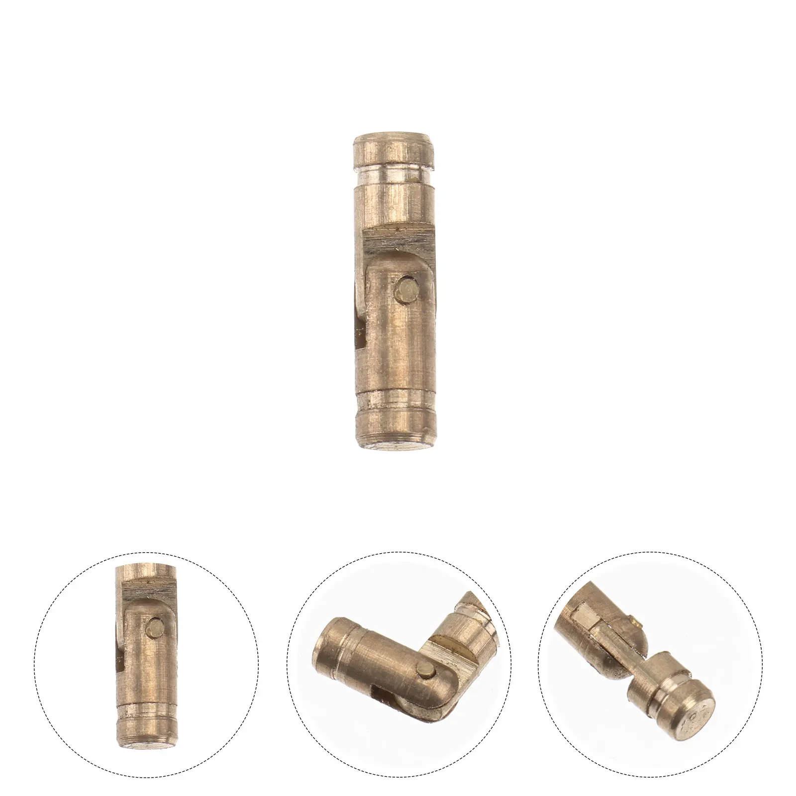 

50pcs 4X17Mm Copper Self-Closing Spring Hinge Cylindrical Automatic Hinges For Jewelry Box Case With Screws Heavy Duty Yellow