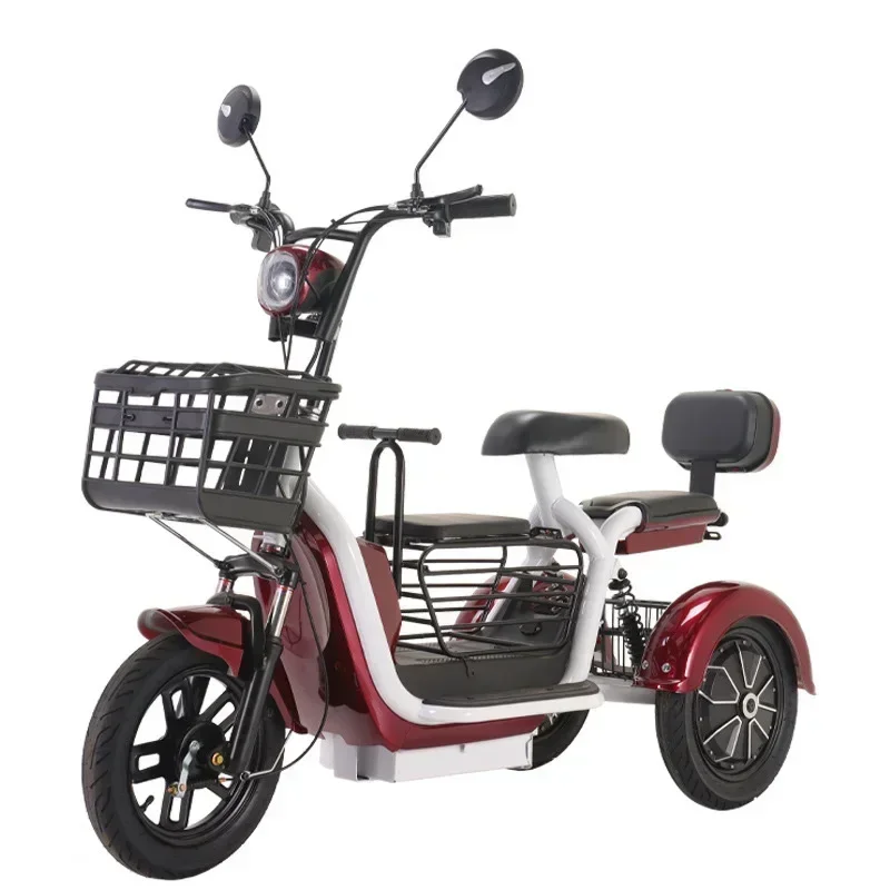 Electric Tricycle Adult Mobility Scooter Small Electric Scooter Elderly Portable 600W48V20AH Lithium Battery Leisure Commuting