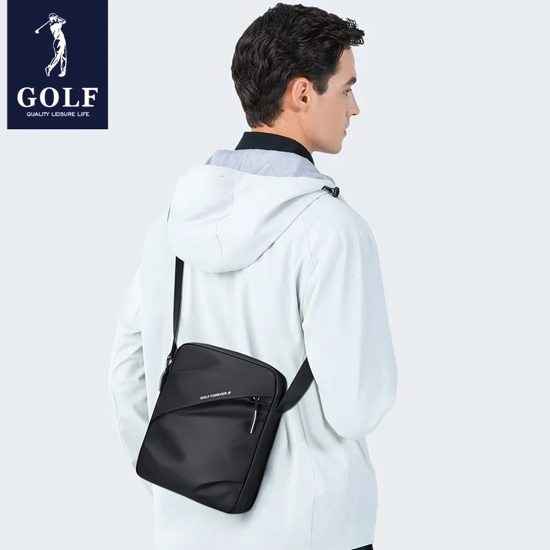 GOLF shoulder bag for men's 2023 new minimalist commuting casual crossbody bag, business solid color canvas backpack