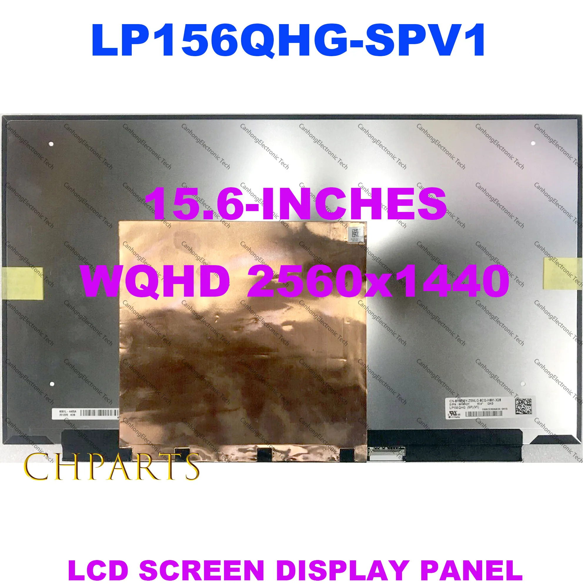 15.6-polegadas LP156QHG-SPV1 painel de substituição wqhd 2560*1440 edp 40 pinos 240hz da tela do lcd do portátil