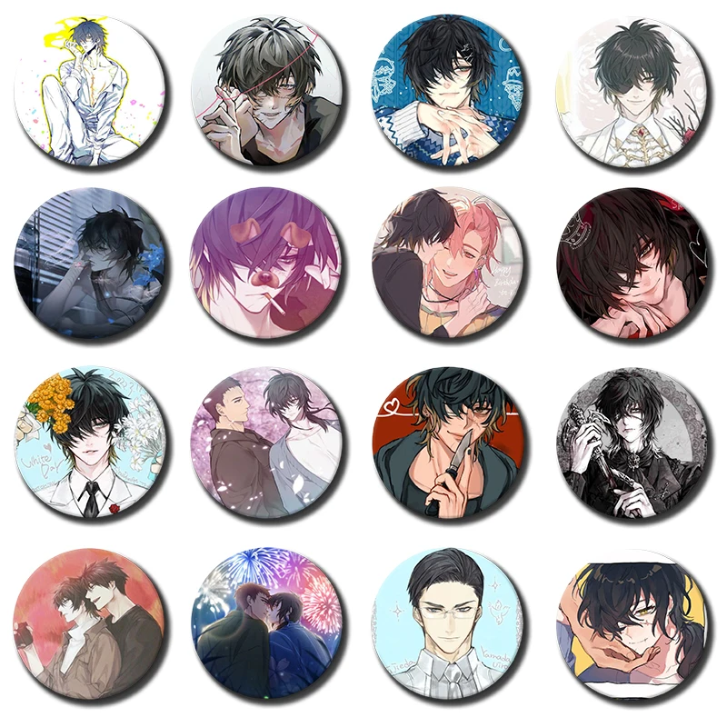 Towa Rei Izumi Kei Madarame Brooch Anime Game S-Slow D-Damage Enamel Pins Cartoon Round Badge Backpack Clothes Hat Jewelry Gifts