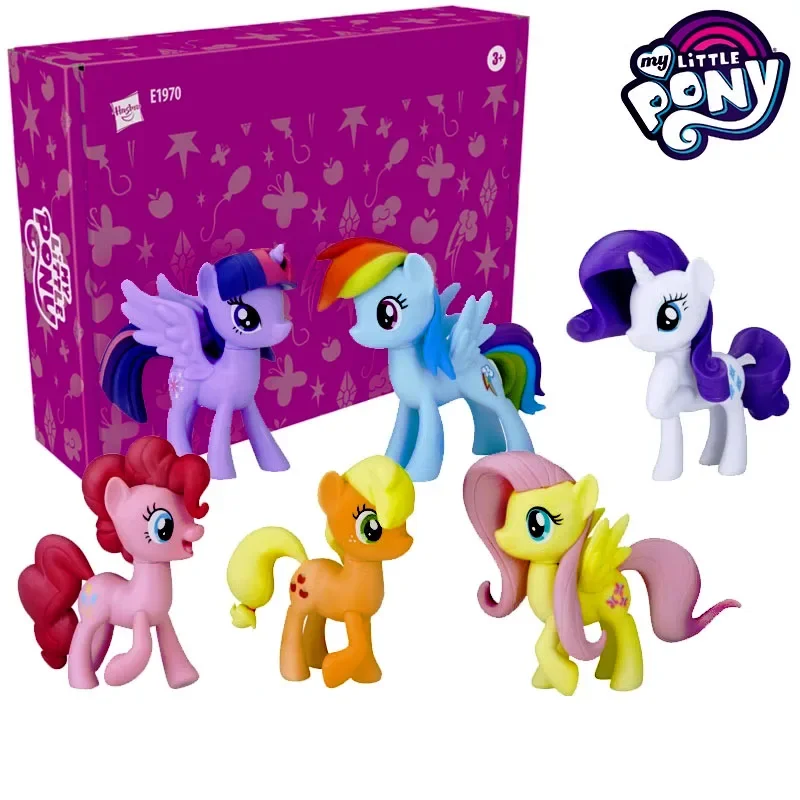 

Hasbro My Little Pony Mane Six/M6 Character E1970 Twilight Sparkle Rainbow Dash Rarity Action Figures Gifts for Girls