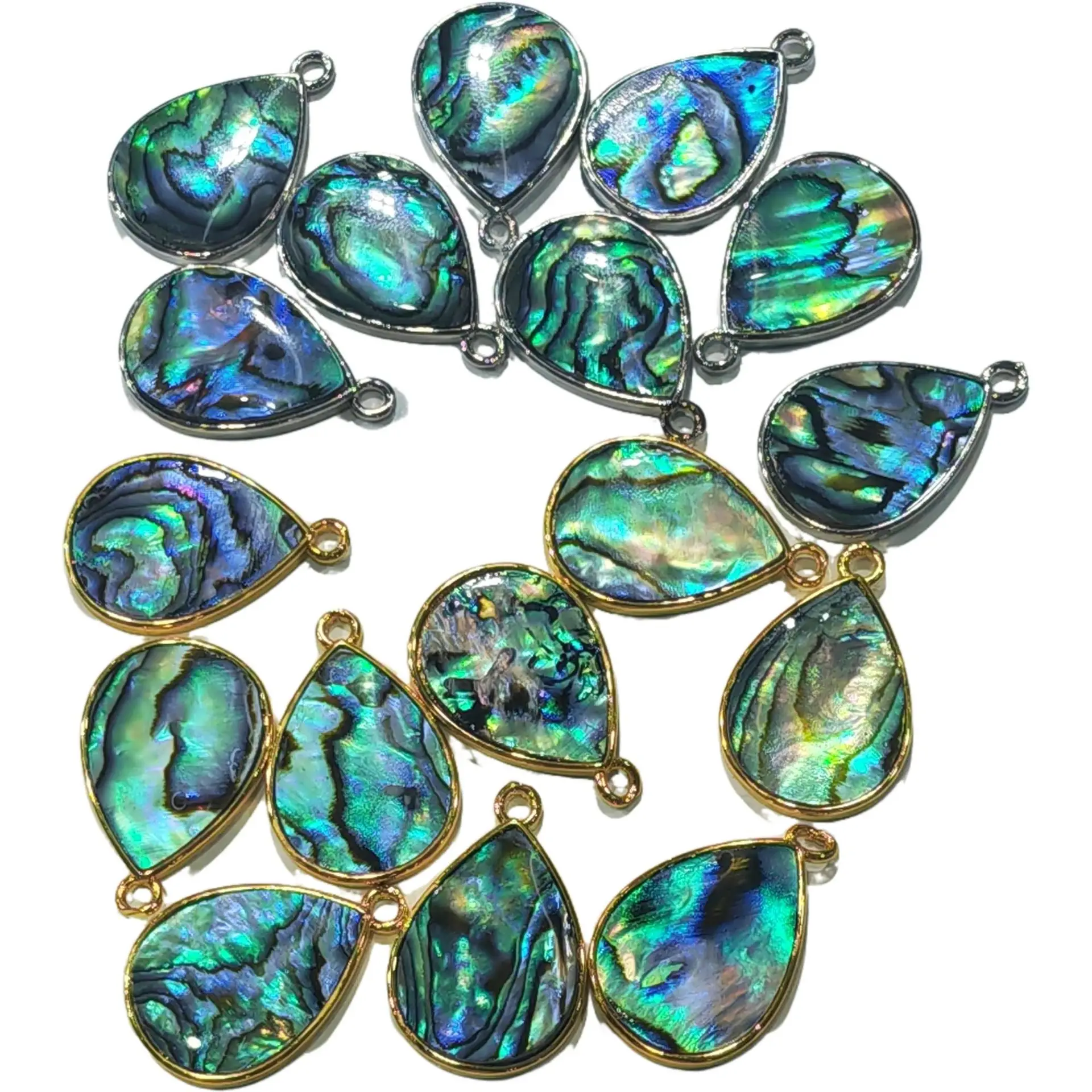 5/10/20/30pcs Natural Abalone Shell Pearl Drop Dangle Pendant Handmade Making DIY Accessories Jewelry for Necklace Earring