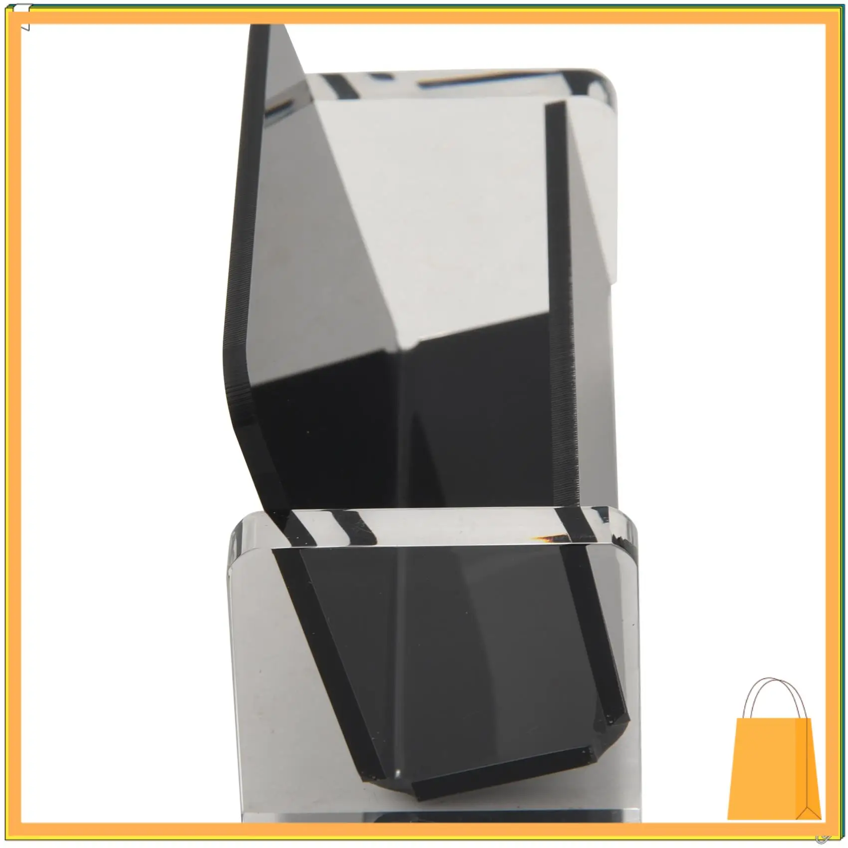 L52A-2X حامل بطاقات العمل المكتبي من الأكريليك لعرض المكتب وحامل بطاقات العمل الأنيق للمكتب باللون الأسود