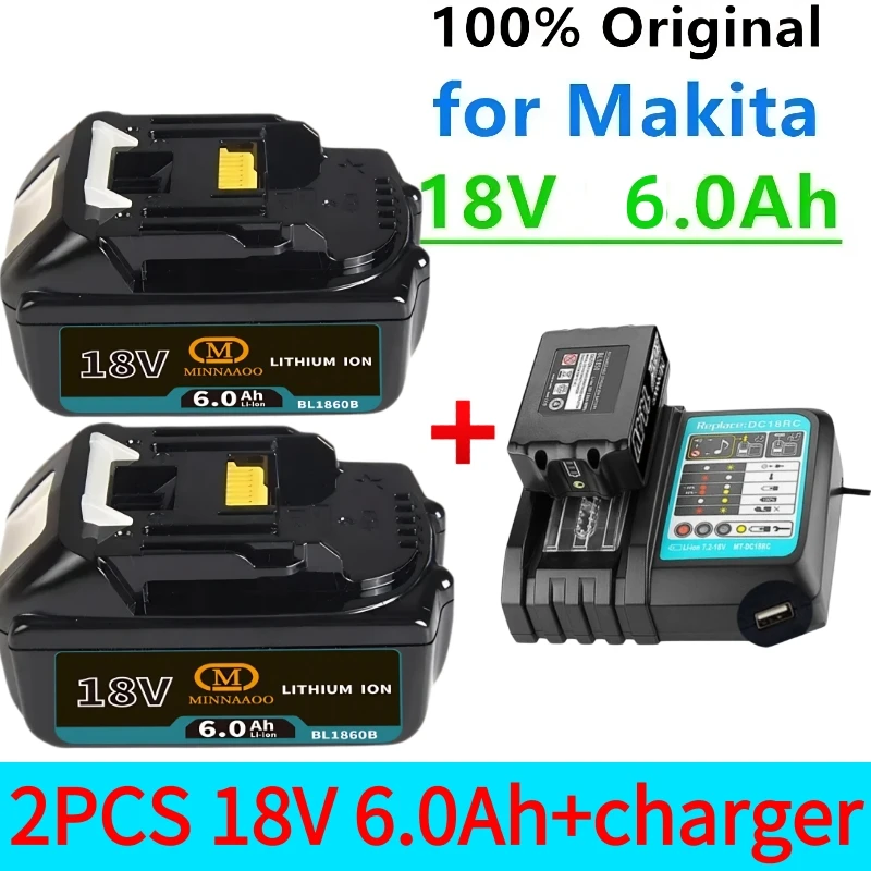 

NEW Genuine For Makita 18V Battery 6000mAh Li-ion BL1860B BL1850 BL1830 LXT Compatible Replacement Battery