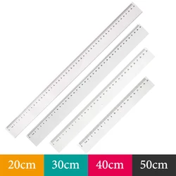 Transparent Straight Ruler,20cm,30cm,40cm,50cm,High Precision Maths Drawing Measuring,Office Learning Stationery Supplies 9703