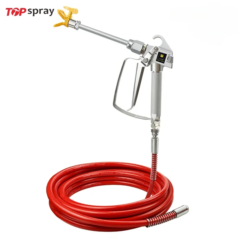 

3600PSI Airless Paint Spray Gun High Pressure 517 TIP Swivel Joint Extension Rod Pole Paint Spray Hose 26 Feet Diameter 1/4 inch