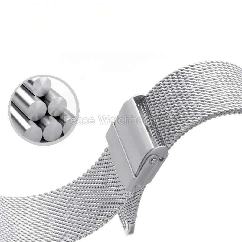 حزام ساعة من الفولاذ الشبكي الأنيق القابل للتنفس معانقة المعصم لسوار ساعة MIDO Baroncelli Overseer Commander Milanese Series