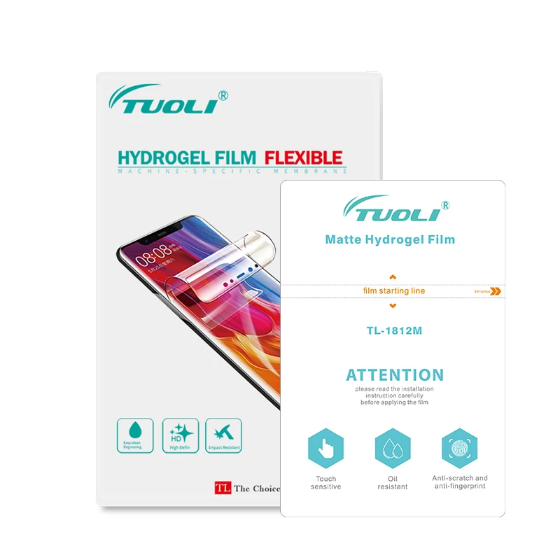 

TuoLi Custom Phone Screen Protector Sheet Plotter Anti-Scratch Anti-Fingerprint Anti-Explosion Matte Hydrogel Film