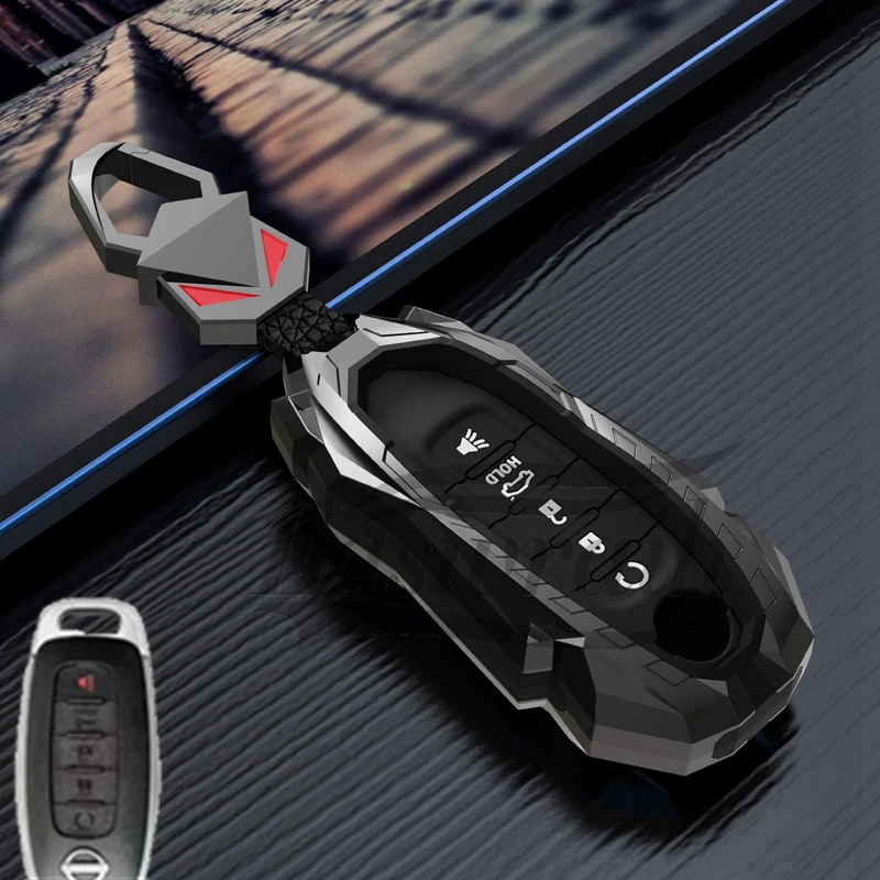 

Car Zinc Alloy Key Case For Nissan Versa Maxima Rogue Armada Sentra Qashqai X-Trail 2/3/4/5Buttons 2022 2023 Accessories