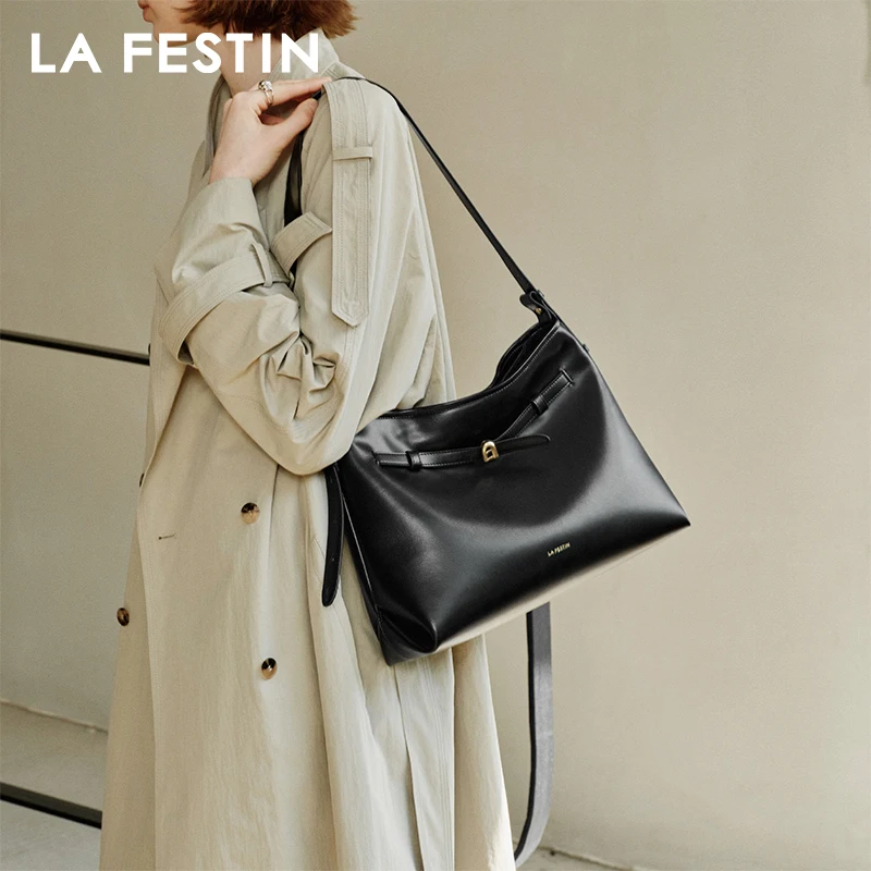 

Оригинальная сумка-хобо LA FESTIN, новинка 2026 года, сумка через плечо, женская сумка для поездок на работу, большая вместительная сумка-тоут, модная сумка через плечо