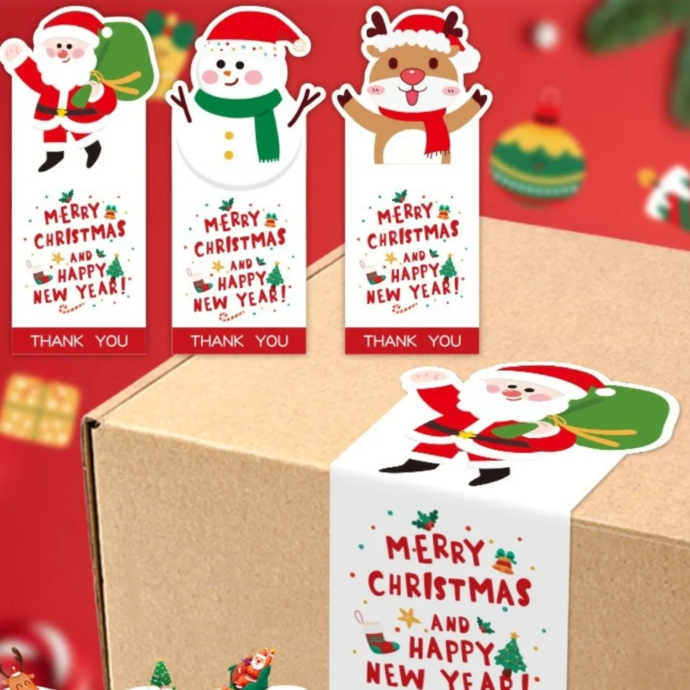 50pcs/pack Wrapping Seal Labels Gift Paper Sticker Self Adhesive Biscuit Package Xmas Ornament Cookie Candy Tag DIY