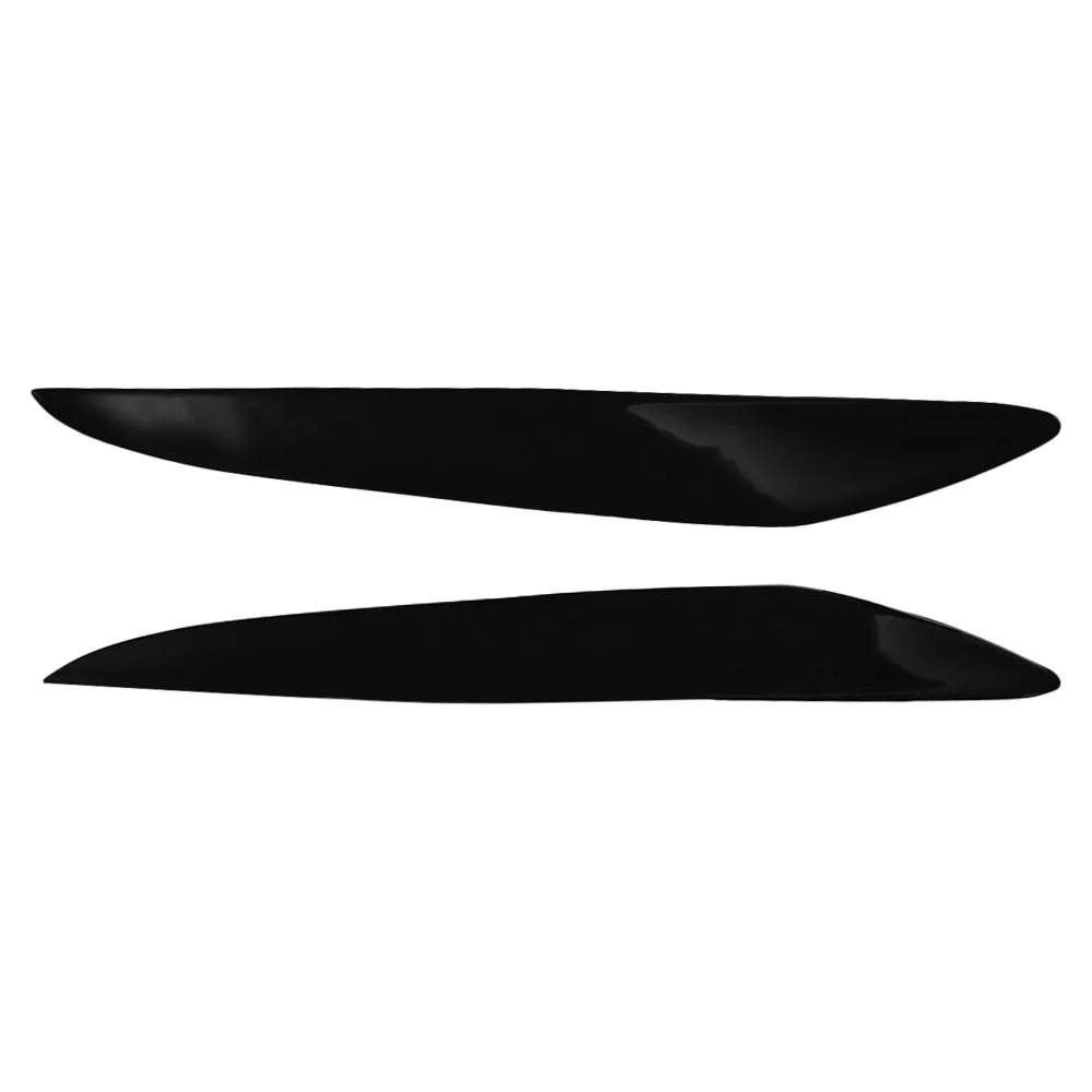 2pcs Gloss Black Front Headlight Eyelids Eyebrow Stickers Cover Trim For Mazda 3 Mazda3 JDM 2010 2011 2012 2013 Car Accessories
