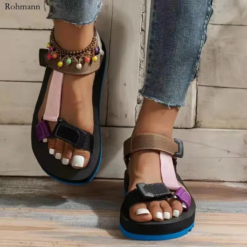 

2025 New Summer Soft Slip Buckle Leisure Durable Sandals Ladies Outdoor Casual Beach Shoes