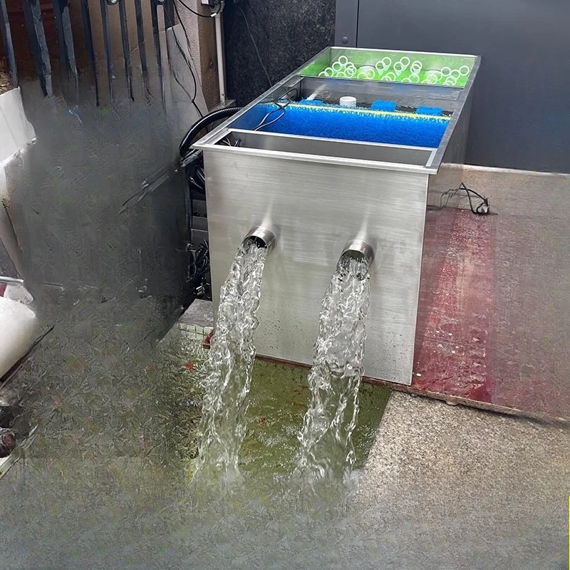 

circulation system Outdoor koi pond filtration Large aerobic purification equipment Stainless steel fish filter