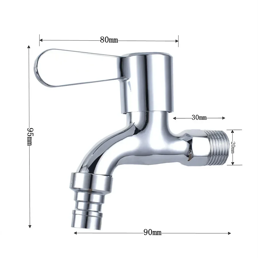 1PCS Faucet Faucets 4-point Water Inlet Copper Alloy Fixtures Home Improvement Outdoor Plumbing Universal