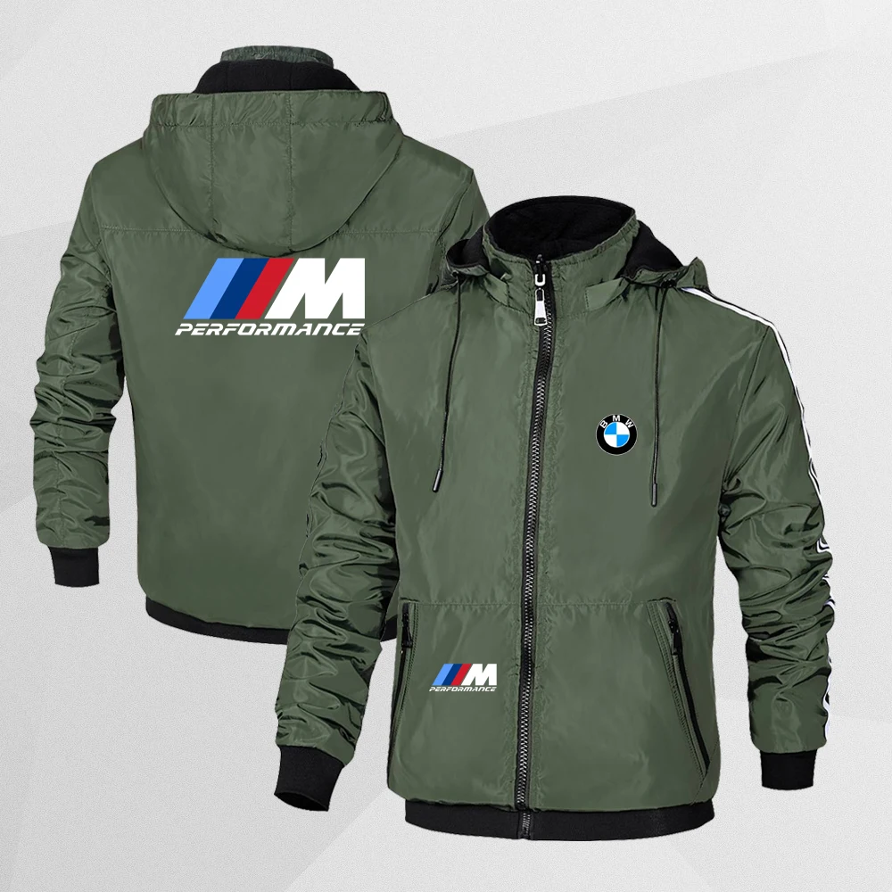 2024 BMW autumn winter men\'s and women\'s double-sided wearable goose down jacket casual sports cotton jacket warm clothing