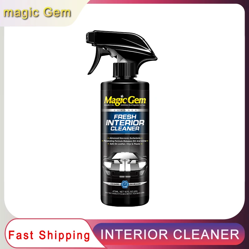 236/473ml Car Interior Cleaner Spray Liquid Leather Plastic Refurbish Body Cleaner Stain Dust Remover Agent Car Wash Accessories