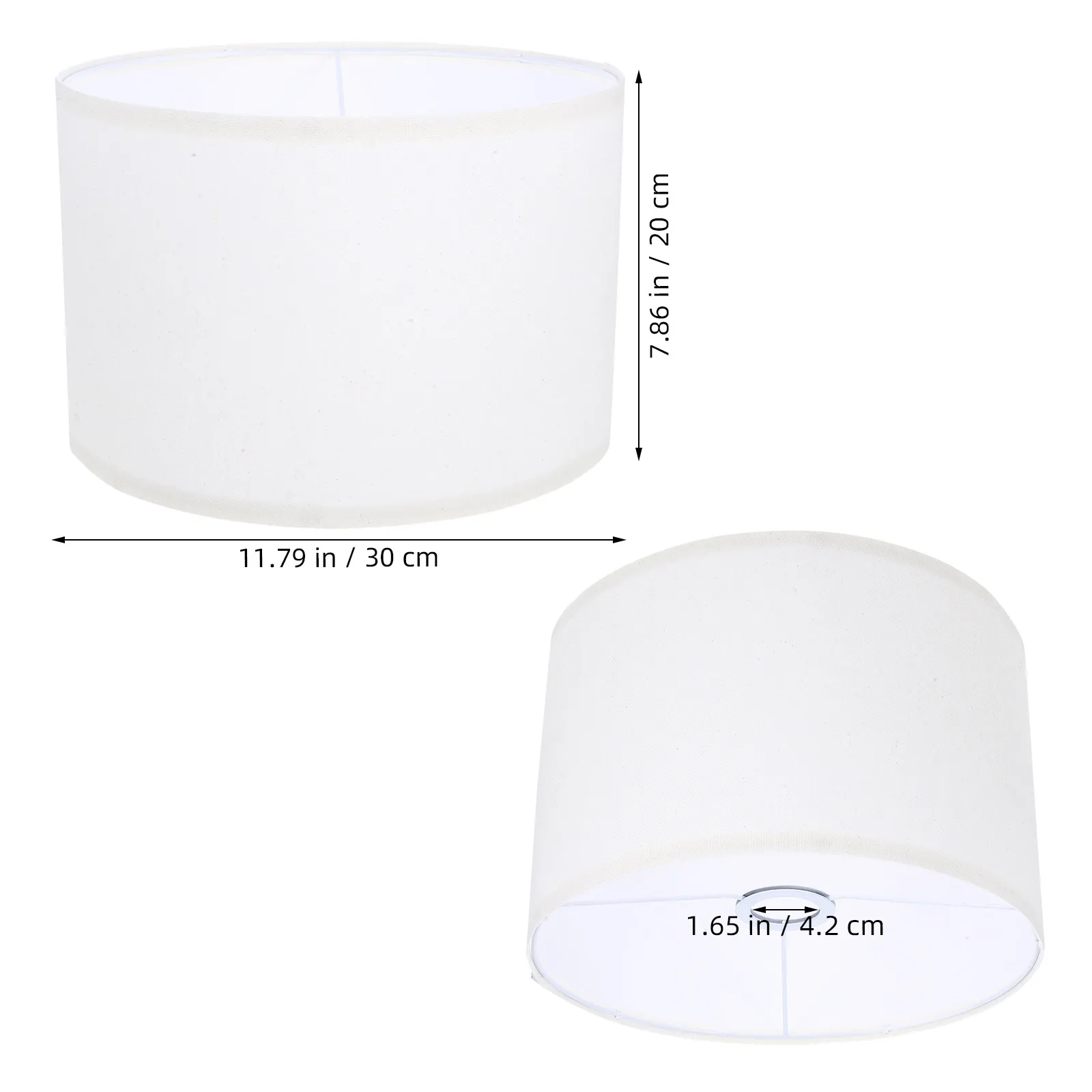 

Cylinder Cloth Lampshade Round Fabric Light Cover For Ceiling Table Floor Lamp E27 Socket White Dust-Proof Durable Metal