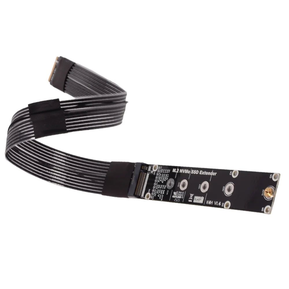 Adaptateur PCIE 5.0 4.0 3.0 X4 M2 M.2 NVMe SSD, câble d'extension Riser K44SF 22110 taille/K44SF 2280, prend en charge Ultra R44 K44 M44