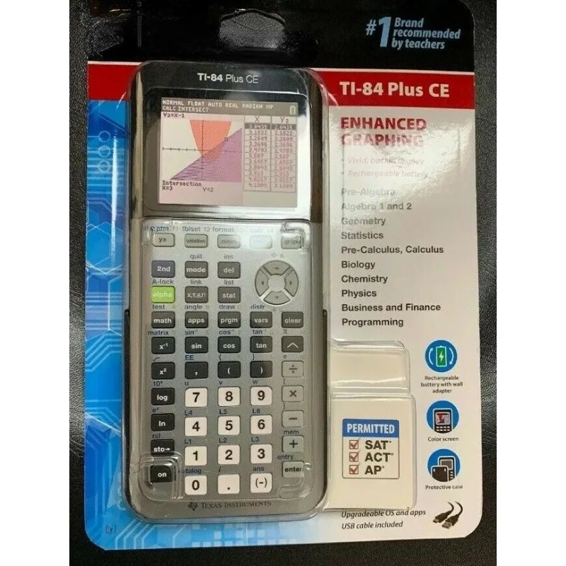 TI-84 plus Ce Color Screen Graphic Calculator Sat/AP/IB Exam