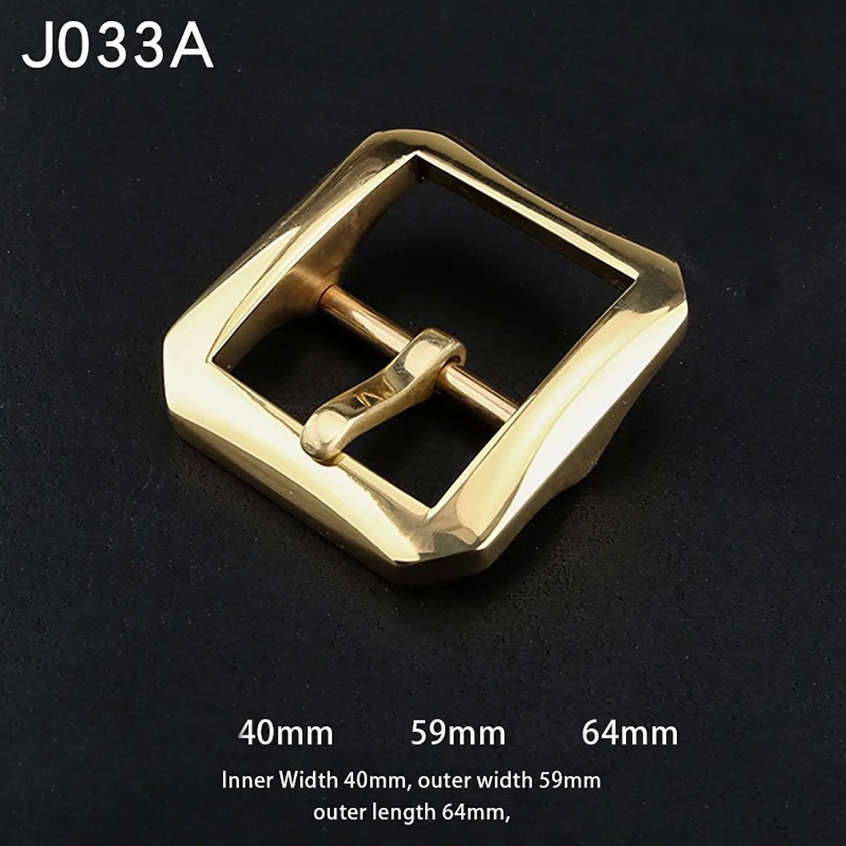 Retro Octagonal Design Solid Copper Belt Buckle with Precise Polishing for Men\'s and Women\'s Belt Accessories 40mm Width