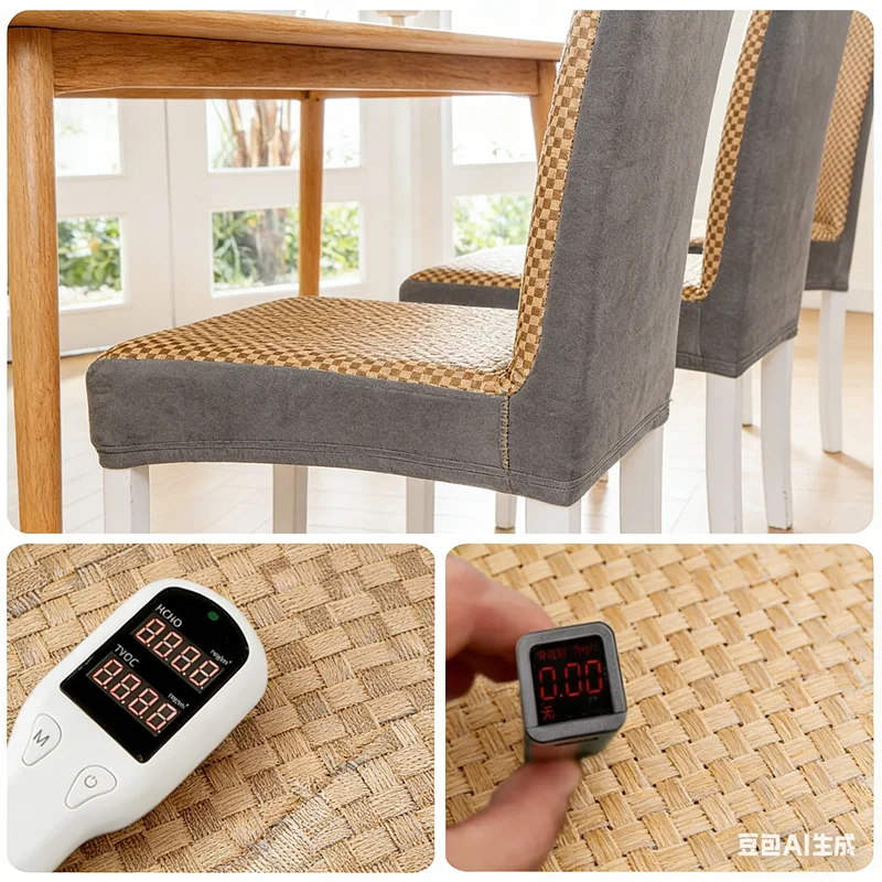 

Новый летний чехол для стула: дышащий, эластичный, для стульев с высокой спинкой из ротанга, подходит для столовой, идеально для лета